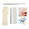 thumbnail image 3 of Openable Straws 6PCS Openable Straws Silicone 9.8in Snap Washable Reusable Easy To Clean With Storage Box Bag Drinking Straws For Party, 3 of 8