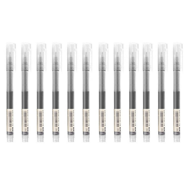 12 Pcs Stylo à Bille Roulante 0.5mm Stylo Multicolore Stylo à Bille Séchage Rapide Stylo à Encre Portable Pointe Fine, Type 1