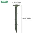 thumbnail image 3 of Uxcell 8-Pack Survey Markers Garden Stakes, 1.3 x 6.3 Inch Plastic Low Profile Survey Stakes Anchors Spikes for Tarpaulin/Lawn Border [Green], 3 of 6