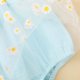 thumbnail image 4 of Body De Bebé Canastilla Onesies Para Niño Niña De Verano Malla De Margaritas Manga Voladora Mono De Algodón Azul Claro Odeerbi LM103-6109, 4 of 8