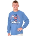 thumbnail image 3 of United Smurf Americana Varsity Long Sleeve TShirt Men Women Brisco Brands 3X, 3 of 4