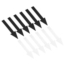 Uxcell 8"x2" Directional Arrow Sticker, 24 Pack Removable Self Adhesive, Black/White