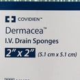 thumbnail image 3 of Dermacea Gauze Sponges, Sterile, 6-Ply I.V Drain Split Sponge, 2 in x 2 in, 2 per Pack, 35 Packs, 70 Total, 3 of 4