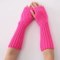 thumbnail image 2 of Yoyauz Women's Long Fingerless Gloves Arm Warm Knit Thumbhole Stretch, 2 of 5