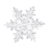 Cheapark Blue Translucent Acrylic Snowflake Ornaments - Crystal Pendant Beads, Ideal for Tree, Party & Wedding Crafts