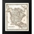thumbnail image 2 of Colton 20x23 Black Modern Framed Museum Art Print Titled - 1855 Colton Vintage Map of North America, 2 of 5