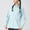 Light Blue, variant on Women's Jackets Lightweight with Hood Plus Size Casual Solid Sports Hooded Long Sleeve Zipper Sun-proof High Elastic