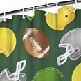 thumbnail image 3 of Green Football Helmets and Balls Pattern Shower Curtain 36"x72" ,Bathroom Decorative Shower Curtains Set with 12 Hooks,Modern Waterproof Washable Shower Curtain, 3 of 6