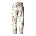 thumbnail image 5 of Edvintorg 2023 Women Cotton Linen Harem Pants Summer Flower Printed Casual Loose High Waist Pocket Trousers Female Vintage Ankle-Length Wide Leg Trousers, 5 of 5