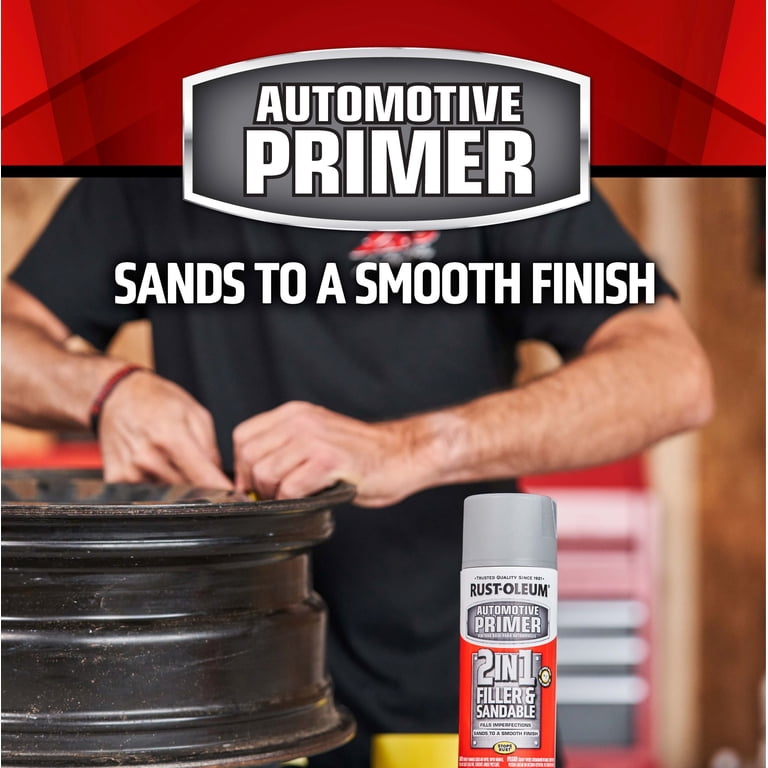 Rust-Oleum Automotive 2-in-1 Filler and Primer, Gray 12oz photo 3