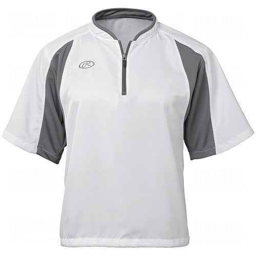 rawlings men's short sleeve batting cage jacket