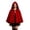 Red, variant on SAWOBUUN Adult Little Red Riding Halloween Hooded Cape Cloak Medieval Short Poncho Witch Vampire