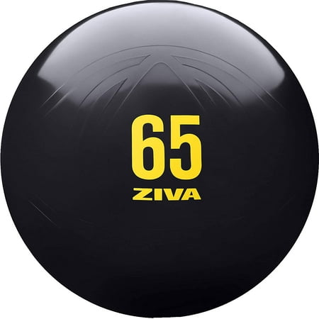 UPC: 4895202527082 | ZIVA Anti Burst Core Fitness Exercise Ball – Professional Grade Slip Resistant Yoga Ball for Stability Balance – Includes Hand Pump Multiple Sizes Available – 65 cm Black