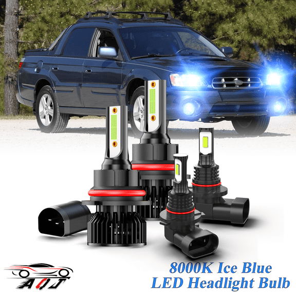 8000K Ice Blue LED Headlight Bulbs   Foglights Combo Kit For Subaru Baja 2003 2004 2005 2006