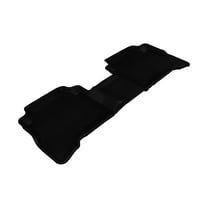 3D MAXpider Custom Fit Kagu Floor Mat (Black) Compatible with Kia Sorento 7-Seats 2011-2013 - Second Row