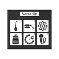 thumbnail image 1 of Graflsoa Versatile PET Drawing Stencils for Kids - 6pc Creative Art Templates for Handmade Posters & Sketching, 1 of 5
