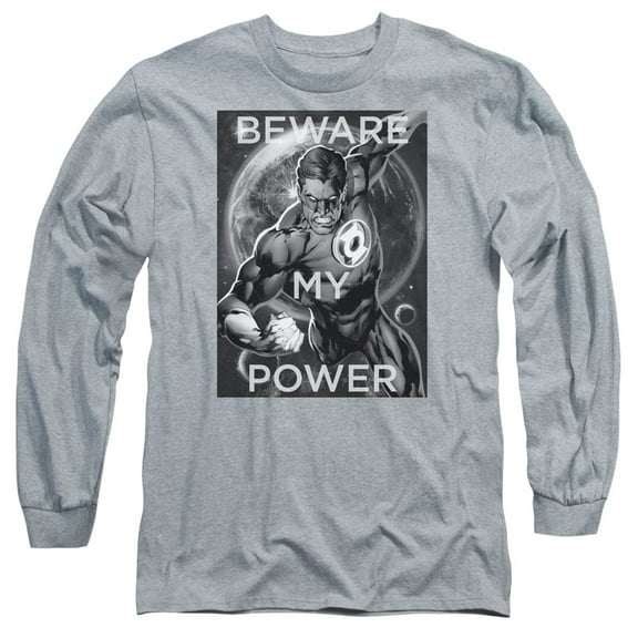 DC Comics Power-Long Sleeve Adult 18/1 Athletic Heather