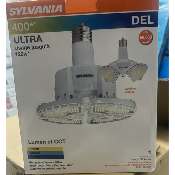 Sylvania 400w Ultra Led High Bayou 3k 4k 5k Light LED120HIBAYUNV8SC2ADWHM0G55