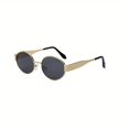 thumbnail image 1 of Typpkmm Oval Sunglasses for Women Men Trendy Metal Frame Sun Glasses Classic Shades, 1 of 7