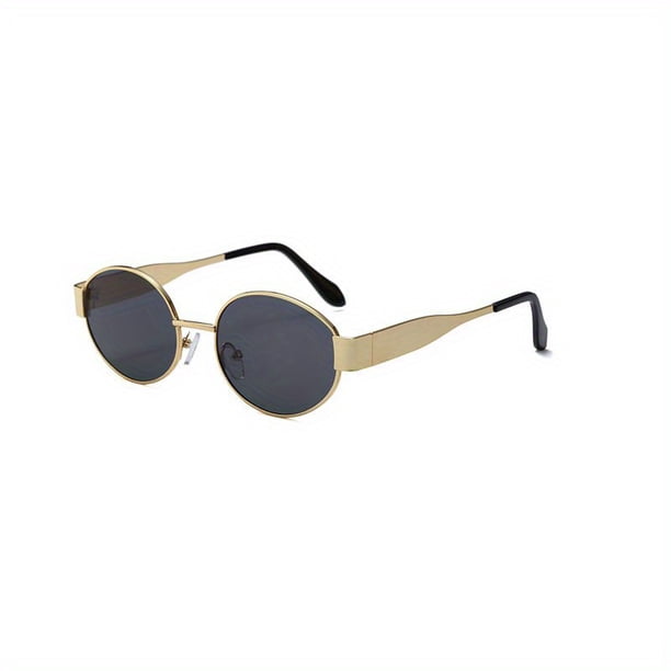 Typpkmm Oval Sunglasses for Women Men Trendy Metal Frame Sun Glasses Classic Shades