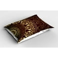 thumbnail image 2 of Ambesonne Mandala Pillow Sham, Vintage, 36" X 20", Burgundy Yellow, 2 of 2