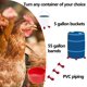 thumbnail image 3 of Paquete de 12 vasos de agua para pollos, kit de riego automático para aves de corral, estilo flotador, comedero de agua por gravedad, cuenco para beber, bebedero para pollos, 5 galones con abrido, 3 of 5