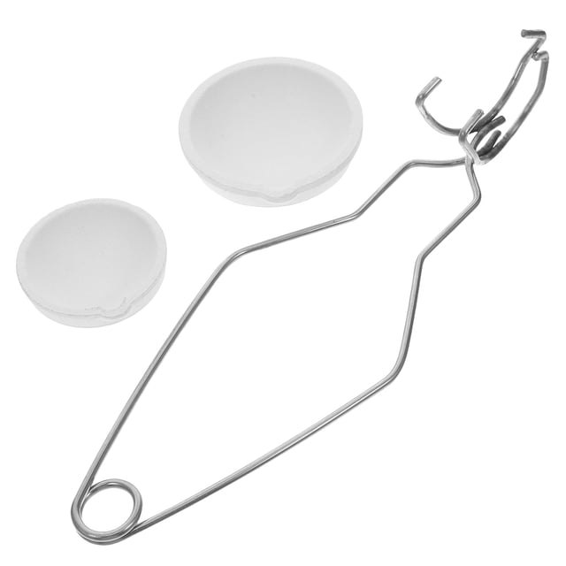 Quartz Crucible Set with Clamp for Melting Gold Silver Copper 1 Set Ceramic Pot Bowls Tool for Metal Jewelry Casting Refining