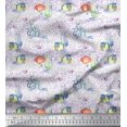 thumbnail image 1 of Soimoi Purple Rayon Fabric Fish & Octopus Ocean Fabric Prints By Yard 58 Inch Wide, 1 of 2