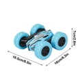 thumbnail image 3 of SIYTUAU Rc Stunt Car Toy 24Ghz Remote Control 360° Flip Rotating Vehicle Light Blue Color Double Sided Off Road Toy For Children Plastic Material Standard Size Light Blue, 3 of 6