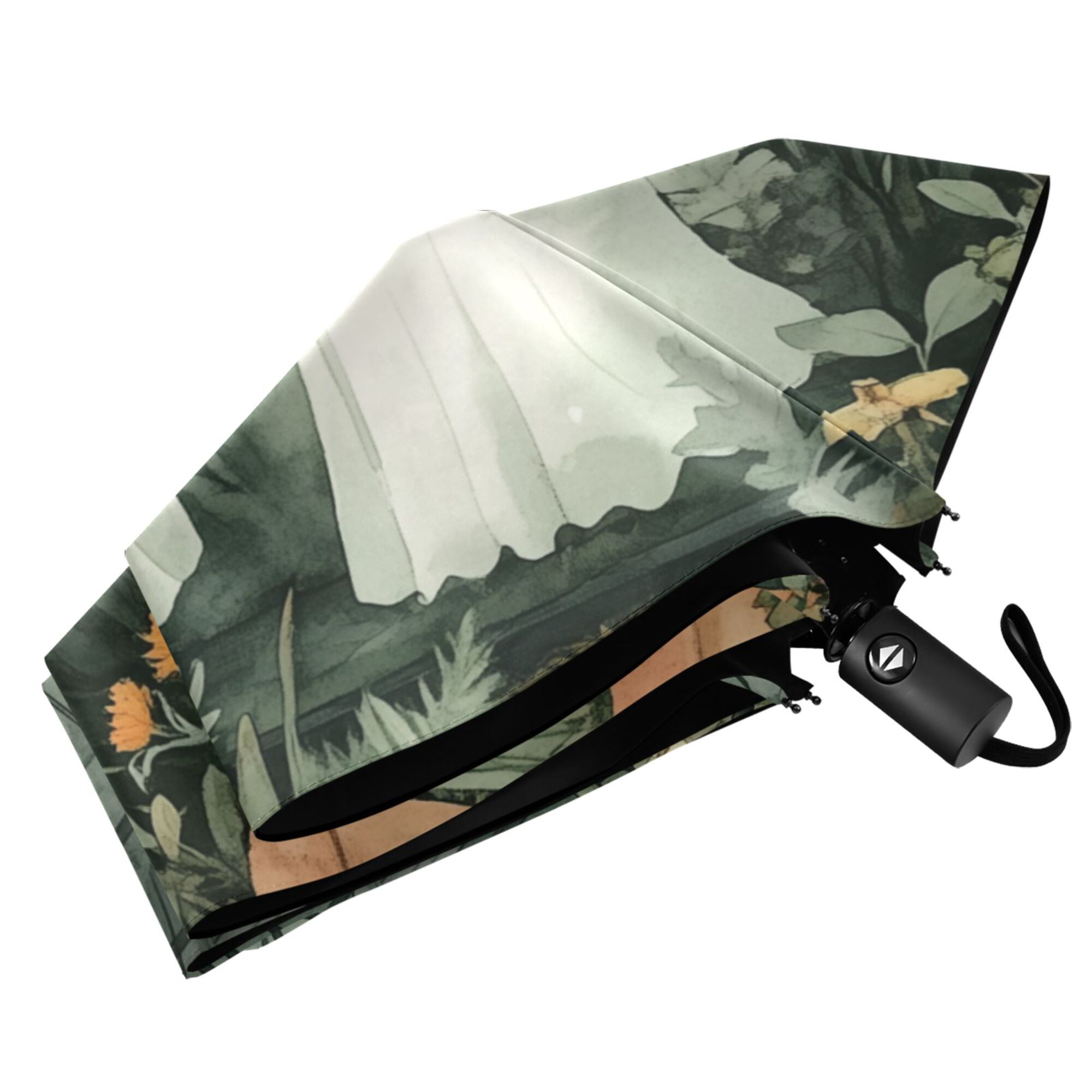 FORMRS Travel Umbrella Folding Auto Open Close Windproof Rain UV Protection, Cute Ghosts Playing
