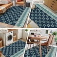 thumbnail image 5 of Area Rugs for Living Room Bedroom, Dark Blue Flowers 4'x6' Rug Washable Carpet Runner Indoor Outdoor, Vintage Rustic Abstract Floral Aesthetic Non Slip Accent Floor Mats Rug for Kitchen, Office, 5 of 8