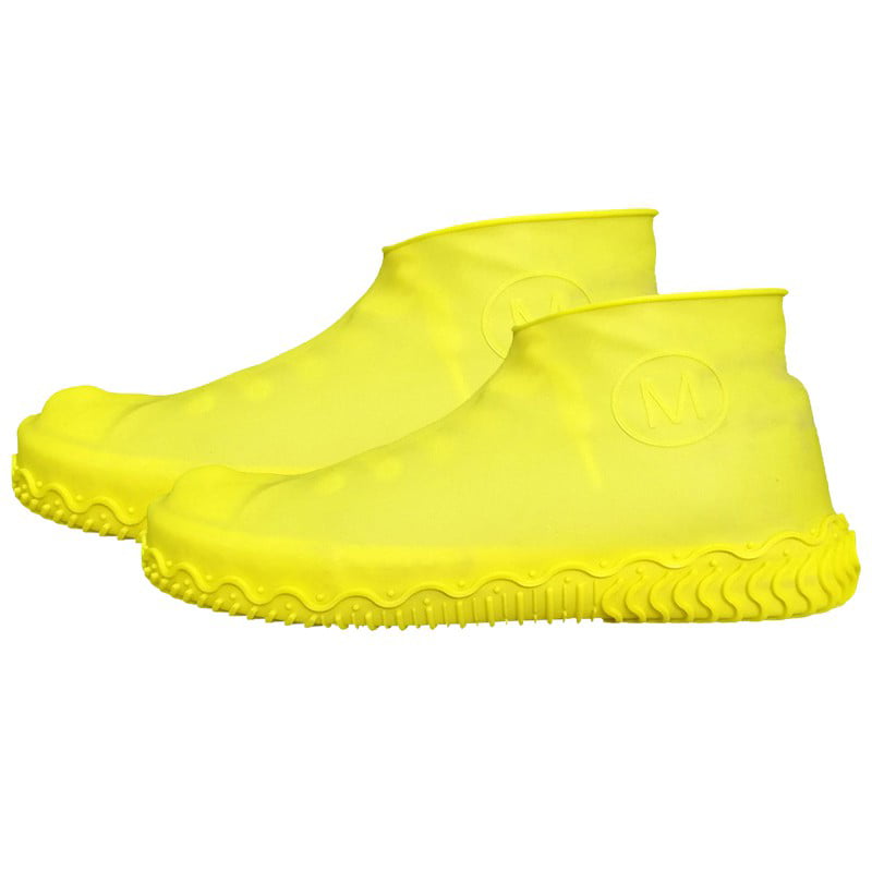 Jersh ☆ Shoes Cover Transparent White Reusable Waterproof Rain Shoes Cover Overshoes Snow Protective Guard Slip-resistant Rain Boots Travel for Men Women Kids 