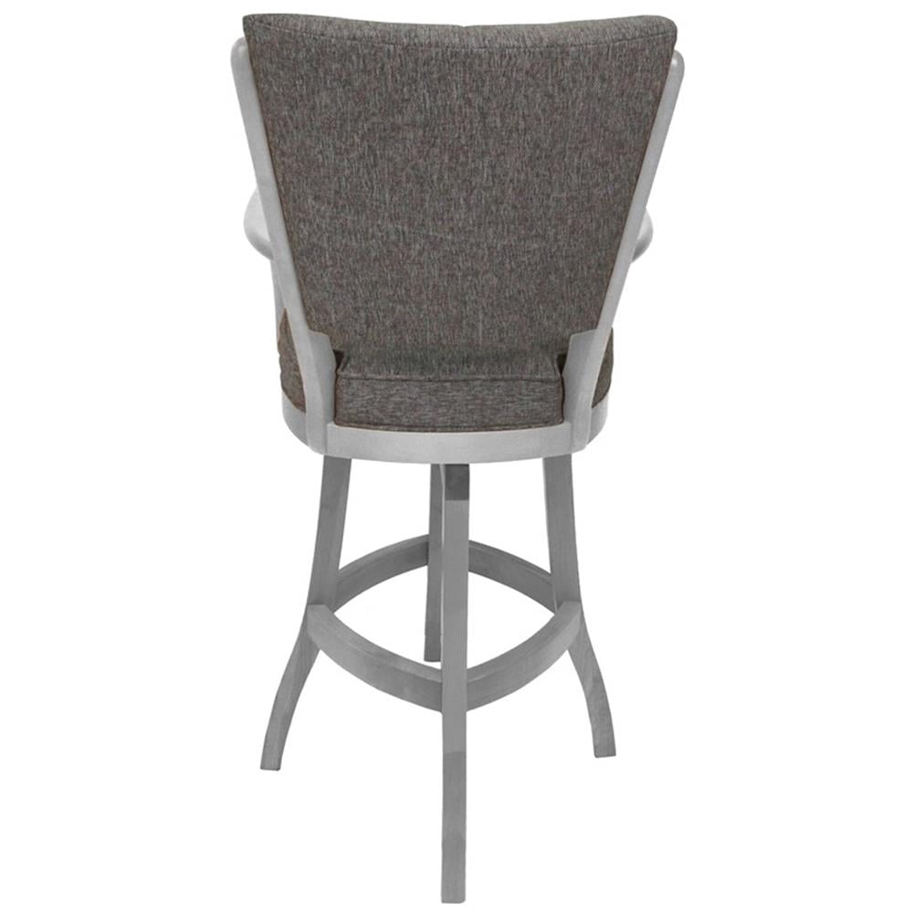 Classic Extra Tall 34" Wood Bar Stool - Mojave Gray Fabric - White Frame