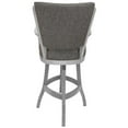 thumbnail image 2 of Classic Solid Wood Bar Stool 30" Seat - Mojave Gray Fabric - White Frame, 2 of 3