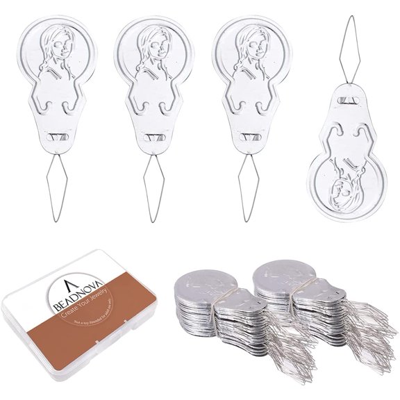 Needle Threaders 100pcs Aluminum Sewing Needle Threader Tool Flower Head Needle Threaders for Sewing Small Eye Needles Embroidery Craft Knitting Quilting (100pcs)