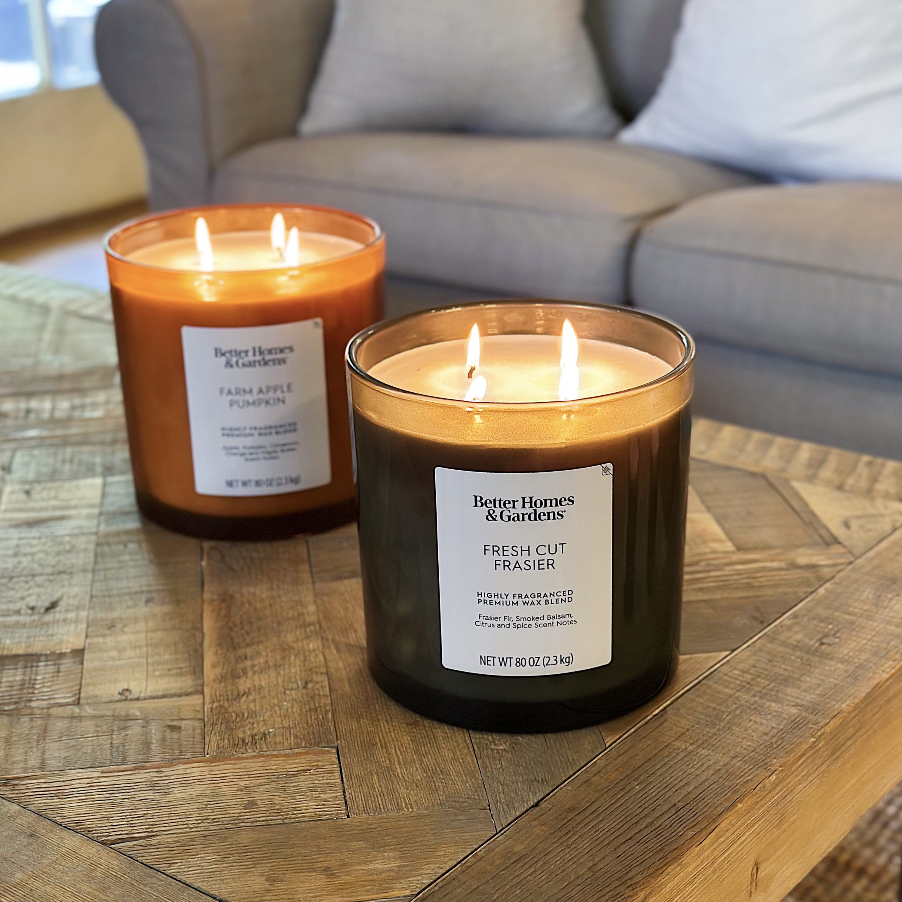 Better Homes & Gardens Fresh Cut Frasier Scented 4-Wick 80oz (2.26 kg) Large Oversized Jar Candle