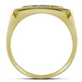 thumbnail image 2 of 10kt Yellow Gold Mens Round Diamond Square Frame Cluster Ring 1/2 Cttw, Men Size: 8-12, 2 of 3