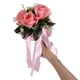 thumbnail image 5 of Ramo De Boda Artificial, Rosa De Simulación De Flores De Seda, Flores De Novia Con Cinta De Seda Para Interiores Y Exteriores, 5 of 7
