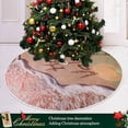 thumbnail image 6 of FMSHPON Happy Valentine's Day Beach Xmas Christmas Tree Skirt Stand Mat for Holiday Party Decoration Indoor Outdoor 48 inches, 6 of 6