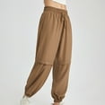 thumbnail image 2 of Diufon Sweatpants for Women Elastic High Waist Drawstring Straight Pants Solid Color Button Down Lounge Pants, 2 of 6
