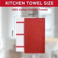 thumbnail image 7 of Dish Towels for Kitchen, 100% Cotton Absorbent Ultra Soft Tea Cloths, Perfect for Cleaning and Dish Washing, 6 Pack Red Kitchen Towels，15"x25", 7 of 7