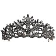 thumbnail image 1 of Baroque Gothic Vintage Black Headband Bride's Wedding Tiara, 1 of 3