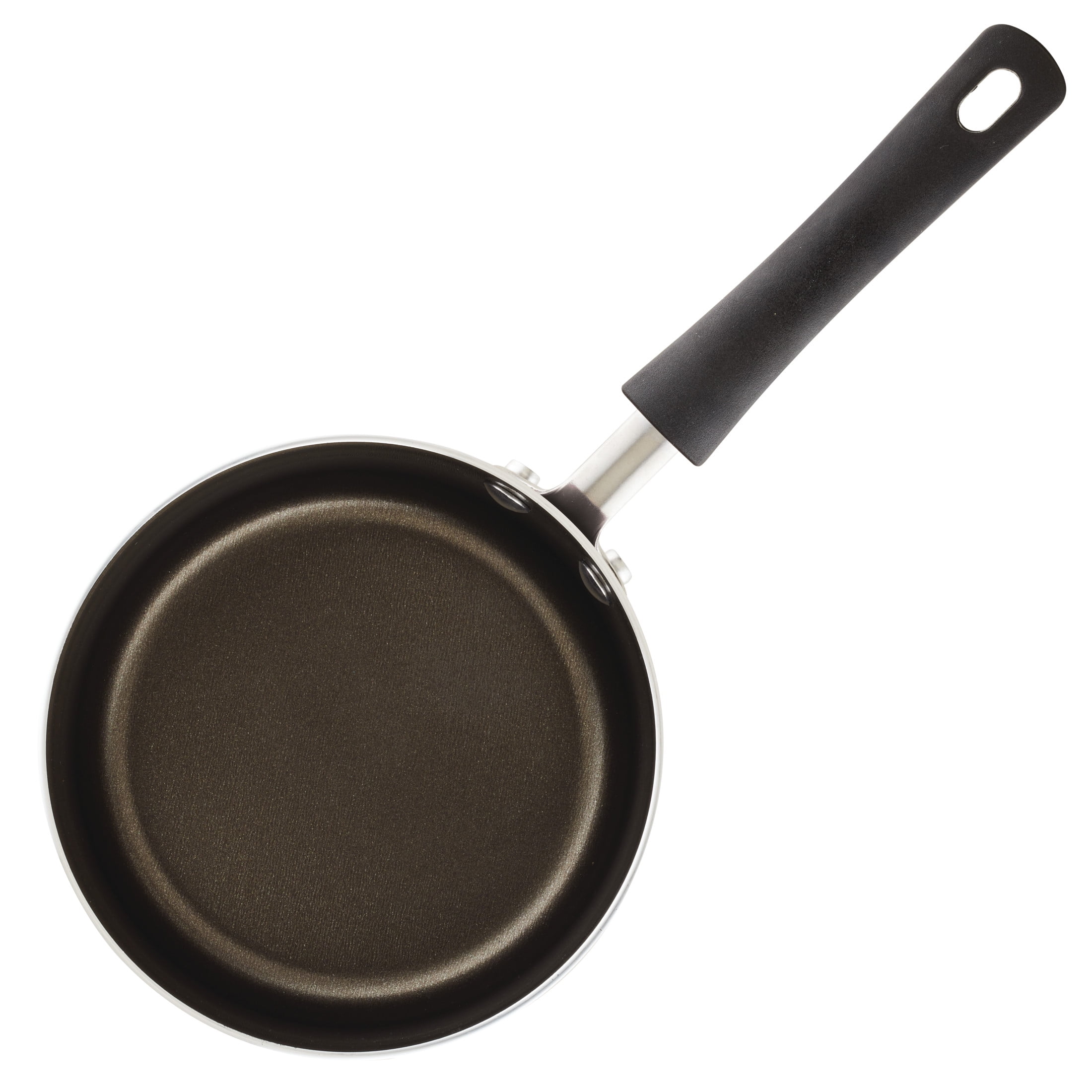 Farberware Easy Clean 3 qt Nonstick Straining Saucepan with Pouring Spout, Lid, Dishwasher Safe, Black