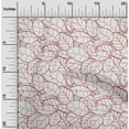 thumbnail image 2 of oneOone Cotton Cambric Red Fabric Abstract Leaf Craft Projects Decor Fabric Printed By The Yard 56 Inch Wide, 2 of 4