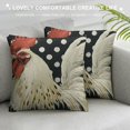 thumbnail image 3 of Shiartex   Vintage Farm Farmhouse Animals Throw Pillow Covers White Rooster&nbsp;Cock Square Throw Pillowcase Super Soft&nbsp;Rustic Country Style Poultry Chicken Cushion Covers for Sofa White, 3 of 5