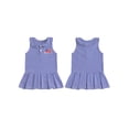 thumbnail image 2 of BemeyourBBs Kids Toddler Baby Girl 4th of July Dress Outfit Patriot Independent Day Clothes Baby Girl Fourth ofJuly Outfit Sleeveless Doll Collar USA America Flag Embroidery Striped Summer Dress, 2 of 9