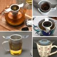 thumbnail image 4 of WWS-2 Pcs Infuseur à Thé en Maille Extra Fine avec Couvercle/plateau d'Égouttement pour Thé en Vrac Rooibos, Filtre à Thé en Acier Inoxydable 304 avec Grande Capacité et Poignées Allongées, Compatible avec Tasse Pot Tasse, 4 of 4