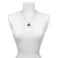 thumbnail image 3 of Delight Jewelry Silvertone Lime Green Large Cheetah Print Heart Miracles Ring Charm Necklace, 18", 3 of 4