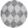 thumbnail image 2 of Rugs.com Serenity Shag Collection Rug – 5 Ft Round Gray Shag Rug Perfect For Kitchens, Dining Rooms, 2 of 6