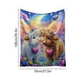 thumbnail image 3 of Valentines Blanket Gifts for Women Love Hearts Throw Blanket 27.56x39.37inch Extra Soft Lightweight Warm Plush Flannel Fleece Blanket for Anniversary Wedding Bedding Sofa, 3 of 7